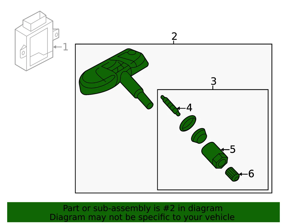 Sensor de sistema de monitoreo de presión de neumáticos (TPMS) genuino Audi 1K0-907-253-D Foto 2 de 4