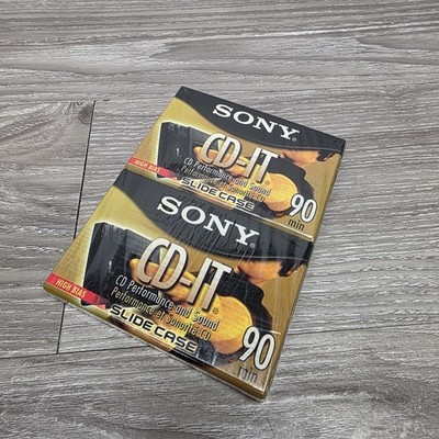 Sony CD-IT High Bias 90 min Slide Case Cassette Double Pack New Sealed
