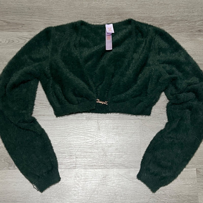 Freen fenty Savage x cropped faux mohair bolero shrug/ shawl  Size large
