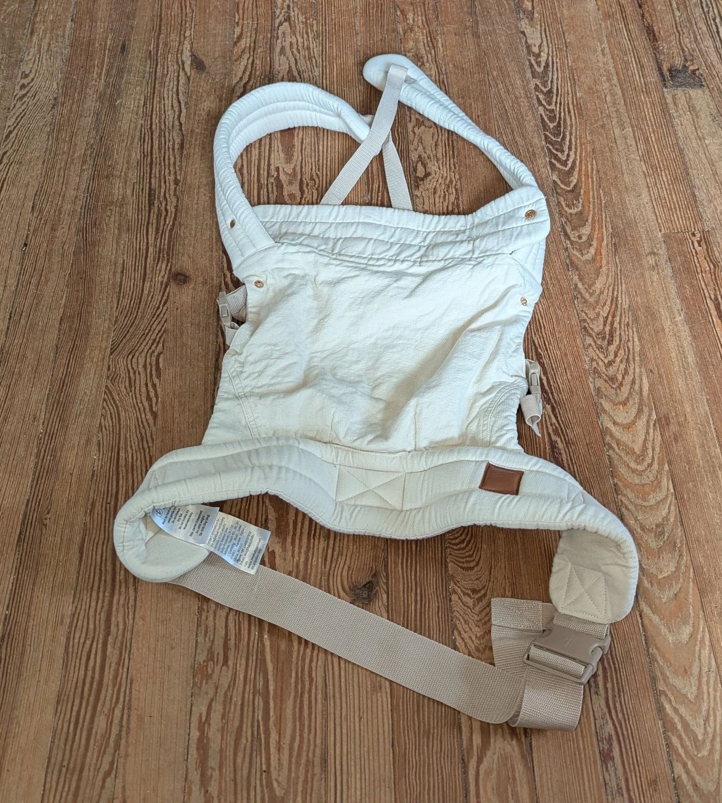 Nest Blanche Ergonomic Baby Carrier Size 7lb-35lb Off White Organic Cotton