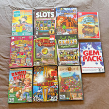 Vintage PC Games Demos Mixed Genres Lot Of 11 CD-ROM Cases  37-c2 