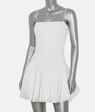 Alice + Olivia Women's White Arden Drop Waist Mini Dress Size 4