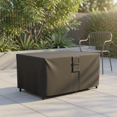 NEW 40-44'' Rectangular Fire Pit Cover, Heavy Duty 600D Waterproof