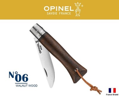 Opinel France Neo6 Opiflex Stainless Walnut Handle Folding Knife 003108