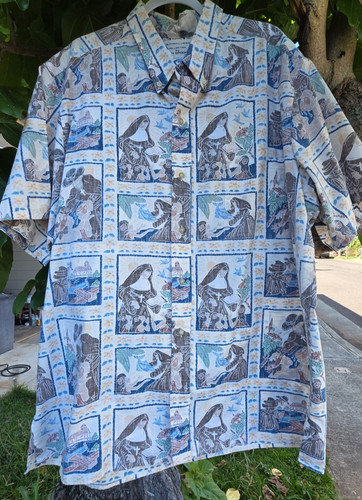 Reyn Spooner Father DAMIEN & Sister Marianne COPE 3XL Molokai Men's Aloha Shirt