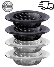 Kitchen Sink Drain Strainer 4 Pack, Stainless Steel and Black Mesh,Sink Strainer