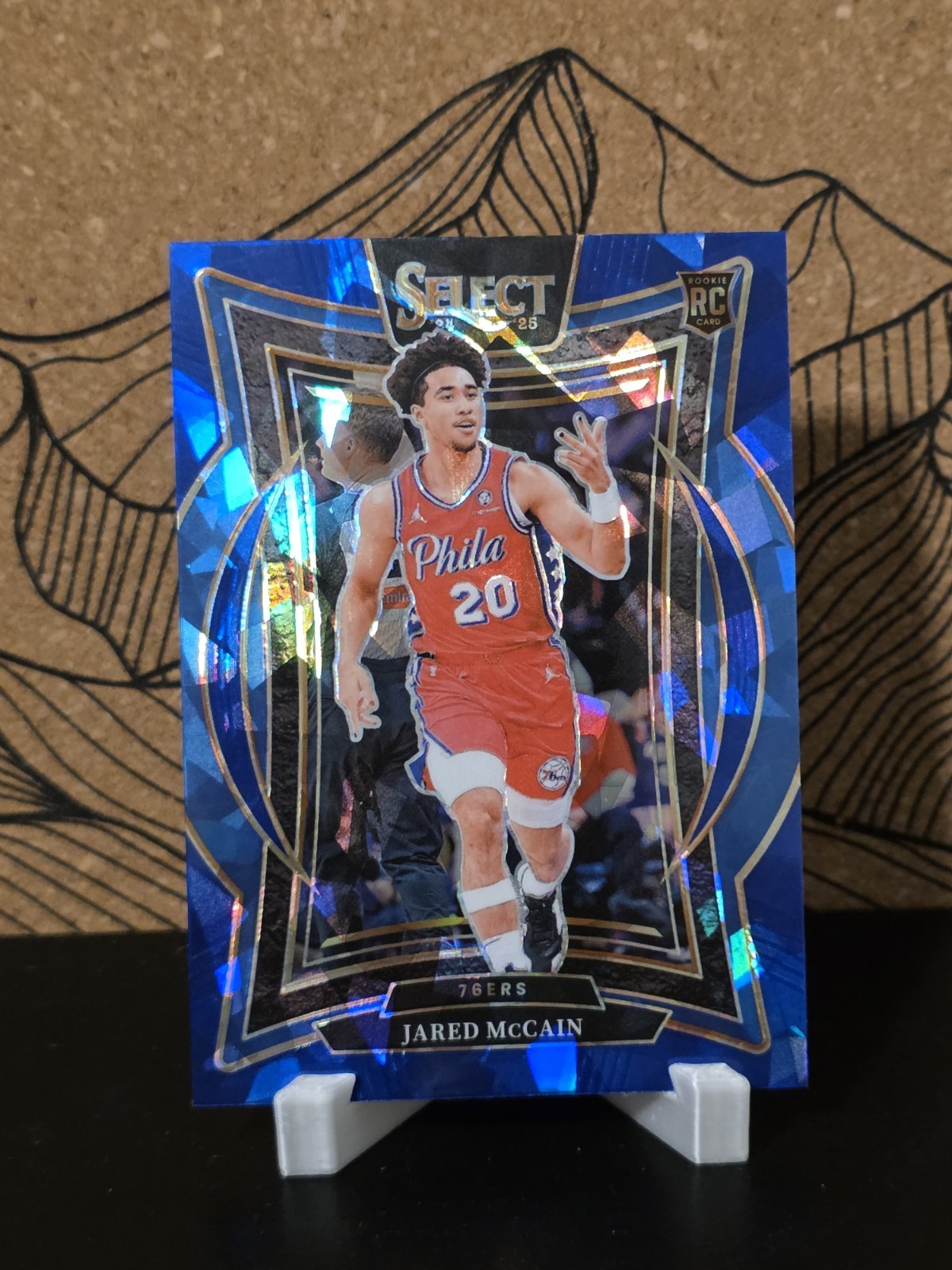 Jared McCain 2024-25 Select Concourse #82 Rookie Blue Cracked Ice Prizm 76ers RC