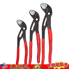 Cobra Pliers Set 3 Piece Comfort Grip Fast Adjustment Guard Finger Protection US
