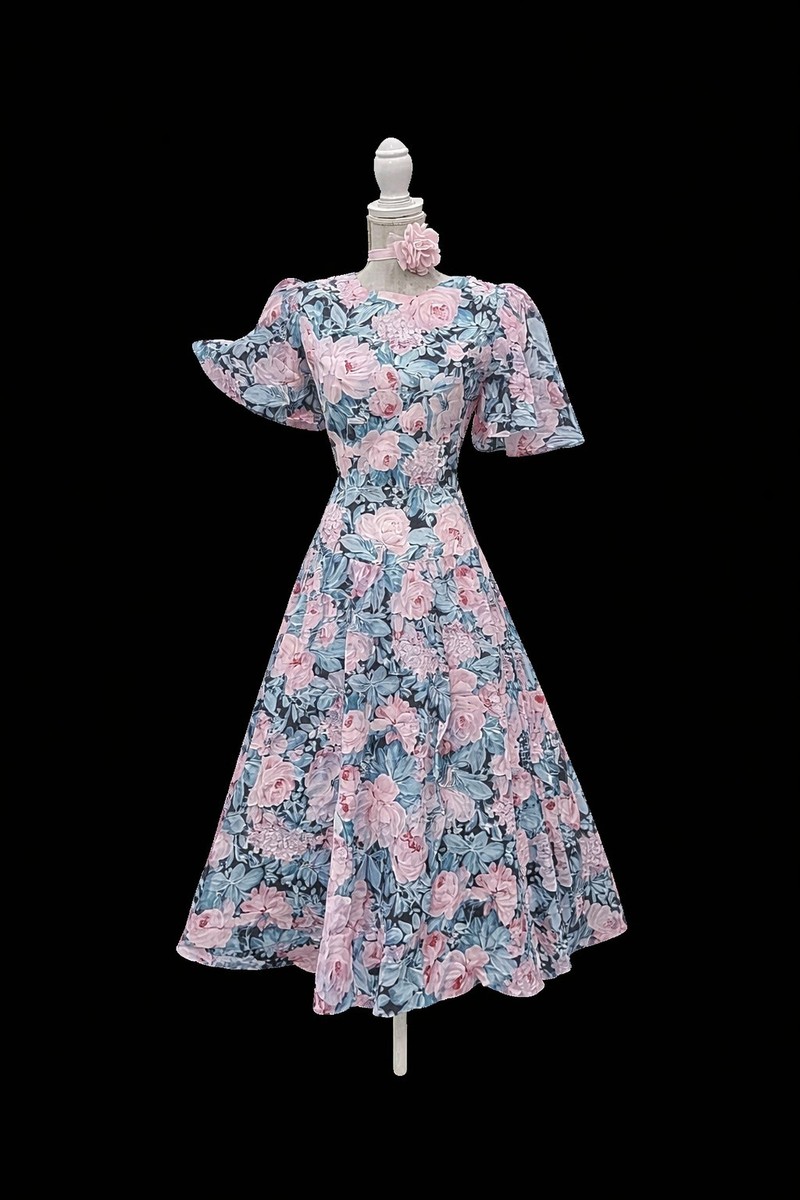open lace back dress DaisySilk Floral Silk Maxi Dress Long Sleeve Garden Wedding Guest Dress –  DAISYSILK main image 1