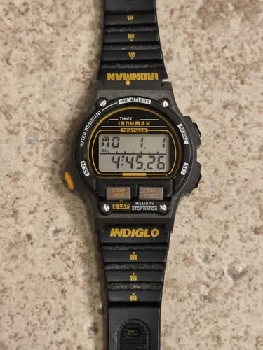 Vintage Timex Ironman WOMEN'S Indiglo Digital Alarm Chronometer Watch *WORKING *