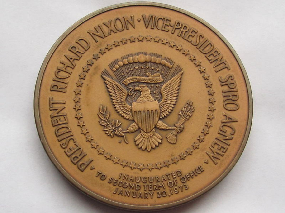 President Nixon & VP Agnew Bronze Medal, 2-3/4