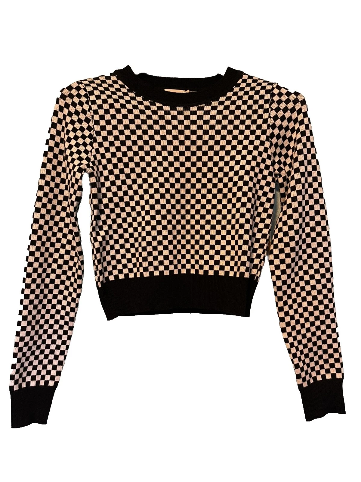 Checked Black Sweaters for Women