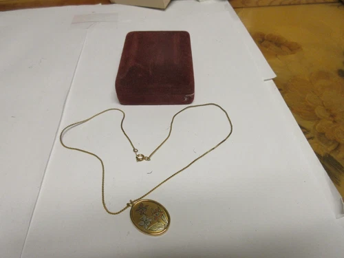 Costume Jewelry ,Vintage , Necklace , Reed & Barton , Damascene, February Violet