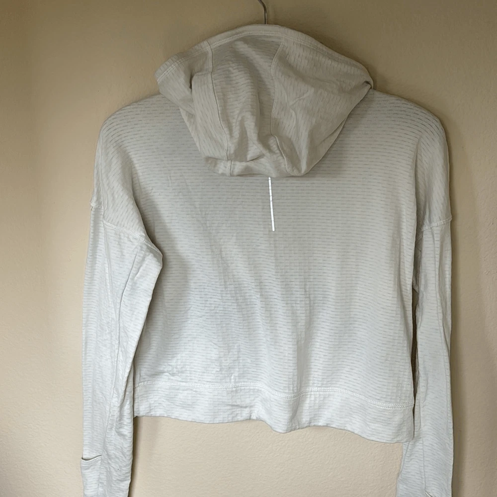 SACAI Nike Pullover Donna Running Felpa con Cappuccio Manica Lunga Hyperwarm Therma Bianco Panna S