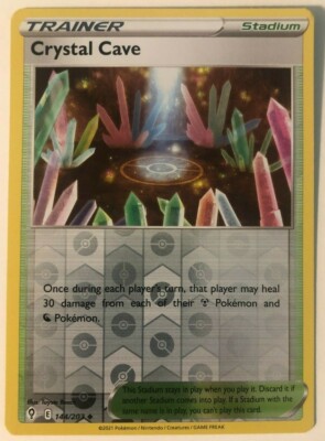 Pokemon Evolving Skies Crystal Cave 144/203 Reverse Holo NM/M 