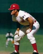 PETE ROSE 8X10 PHOTO CINCINNATI REDS BASEBALL PICTURE ON BASE MLB