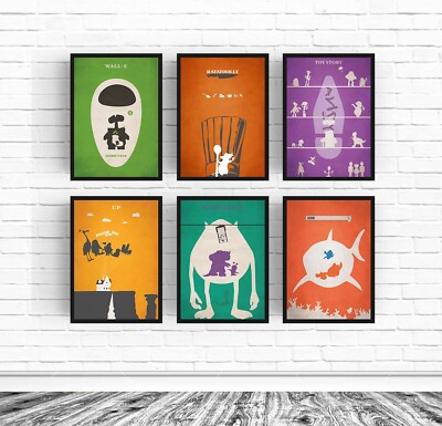Set of 6 Animations Toy Story Wall.E Ratatouille Up Finding Nemo Monsters Inc.