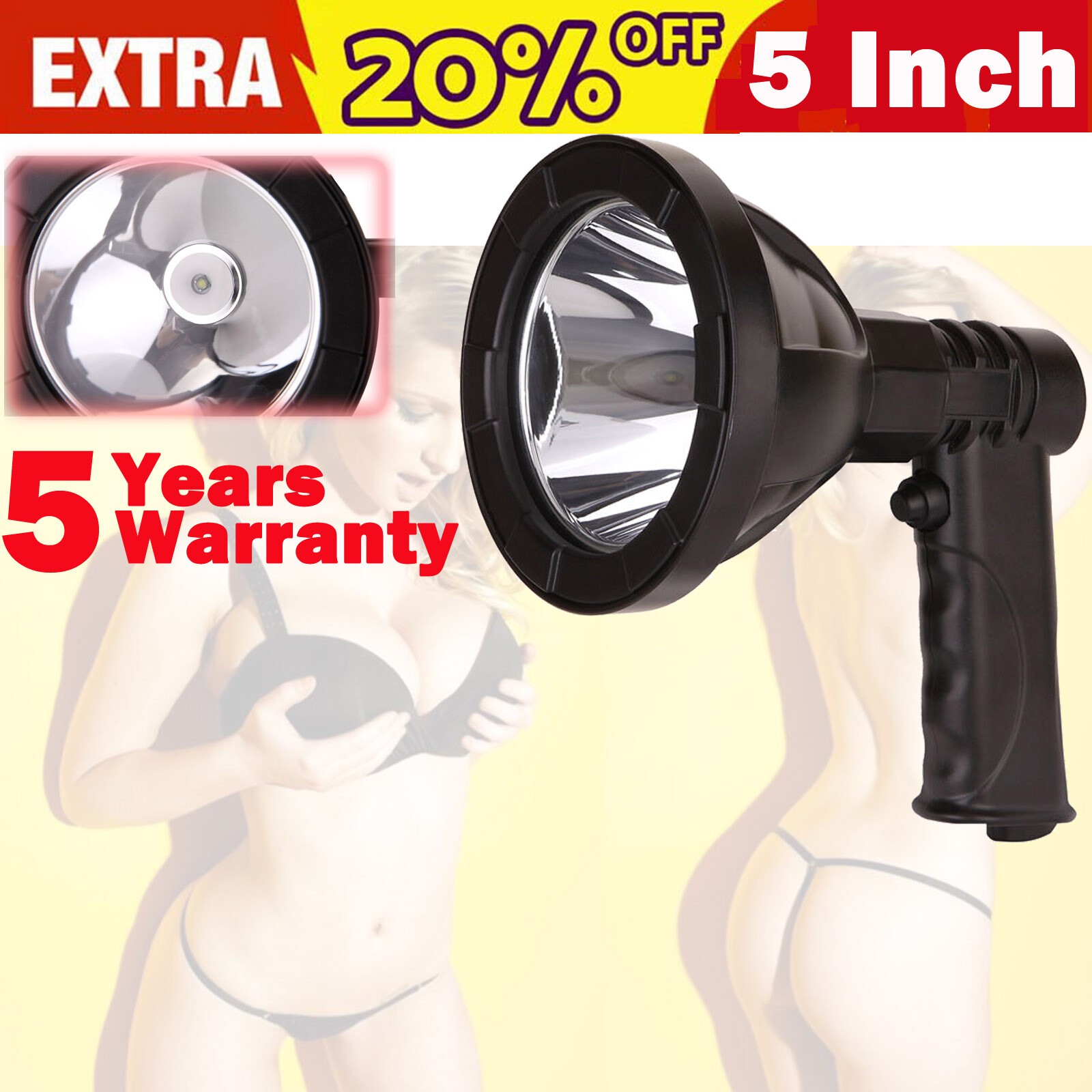 360000LM LED Hunting Spot Light Rechargeable Handheld Lamp Torch L2 with CHARGER