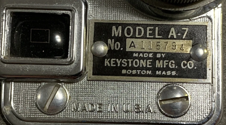 1930’s Keystone A-7 (7-Speed) 16mm Spring-Motor Driven Wind-Up Movie Camera - Изображение 3 из 4