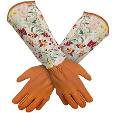 Long Gardening Gloves Women Ladies Thorn Proof Pruning Large Pack of 2