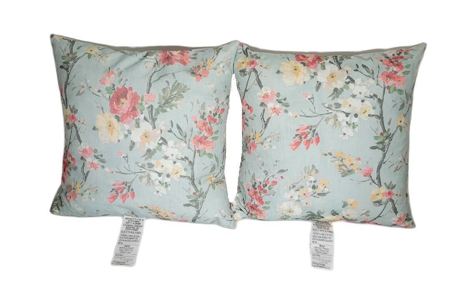 Una almohada de pluma de pato de 18" x 18" estampado floral de Brentwood Originals NUEVA Foto 4 de 4