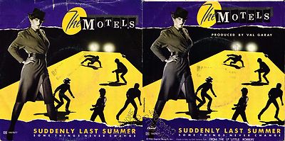 DISCO 45 GIRI THE MOTELS - PLÖTZLICH LETZTEN SOMMER // MANCHE THINGS ÄNDERN SICH NIE