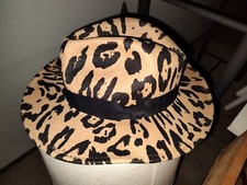 Leopard Print Fedora Hat for Women. OSFA.
