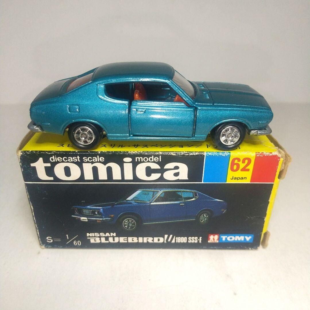 Vintage Tomica 62 NISSAN BLUEBIRD U1800 SSS-E Made in Japan Black