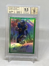 2017 Leaf Metal Draft Kareem Hunt GRN  Prismatic Auto RC #5/10 BGS 9.5/10 GEM MT