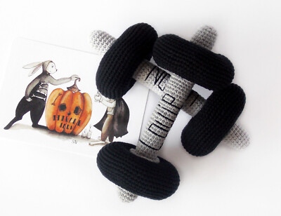 Barbell plush 1  pcs Weight lifting Rattle newborn Fitness with mom Personalized