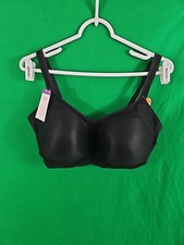NWT Warners No Side Effects Contour Bra Sz 2XL Lined Wire Free Black