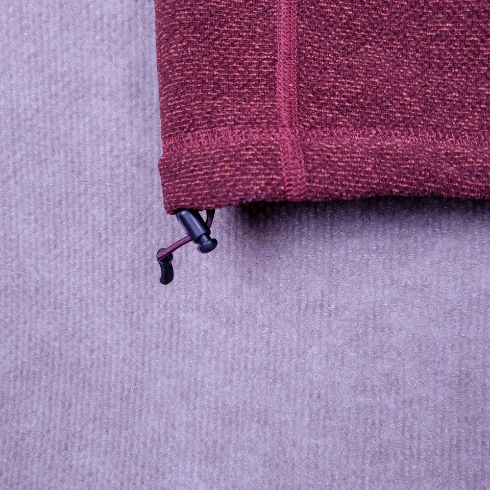 DULUTH TRADING CO Vest Men's Medium Fleece Burgundy Park Point Jacket Gorpcore - Image 4 of 4