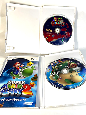 Super Mario Galaxy 1 And 2 Nintendo Wii Video Games Complete Lot Of 2