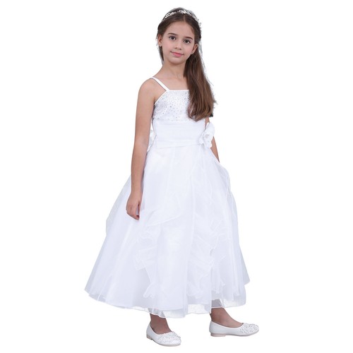 US Kids Girls Flower Princess Tutu Dress Pageant Wedding Formal Party Ball Gown - Picture 18 of 67
