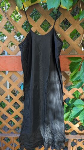 Vintage 1930s Black Drop Waist Slip Under Dress Size Small - Picture 1 of 4