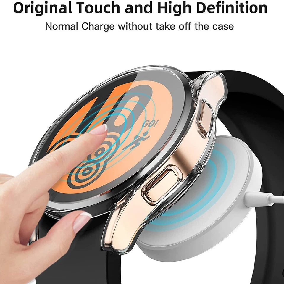 For Samsung Galaxy Watch 7 6 5 4 44/40mm TPU Bumper Screen Protector Shell Case - Image 3 of 4