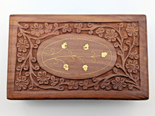 Handcrafted Rosewood Cremation Urn Small Pet Ashes Cat Dog Tree Of Life Keepsake