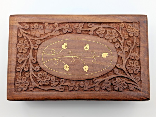 Handcrafted Rosewood Cremation Urn Small Pet Ashes Cat Dog Tree Of Life Keepsake