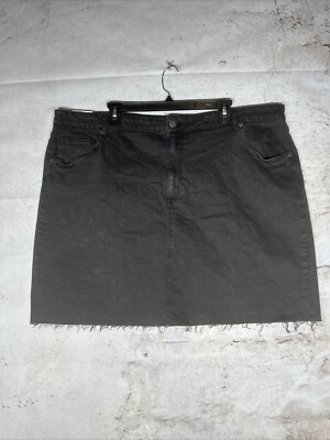 Cotton On Curve Denim Skirt Plus Size Black 20
