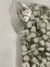 200 pcsTwin Ferrules 10mm 20 awg  2X20Awg Double entry bootlace insulated white