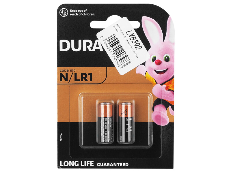 Thumbnail - 2 Stk. Alkaline Batterie Duracell Lr1 Mn9100 Blister (1lm)
