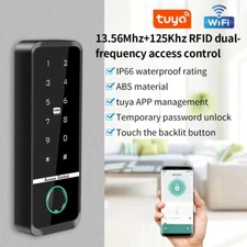 Dual Frequency WiFi Tuya Control Keyboard Fingerprint Door Lock IC+ID Card Tool