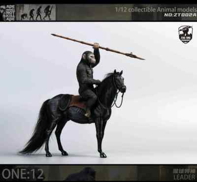 ZEUS TOYS ZT002A 1/12 Gorilla Leader Caesar & Horse Figure Statue
