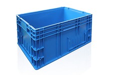 3x fabrikneue Stapelkisten Behälter RL-KLT 6280, 600x400x280 mm, 2. Wahl