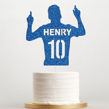 Personalised Glitter Football Player Birthday Cake Topper Decoration Man Boy 