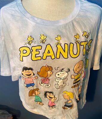 T-shirt Charlie Brown Lucy Snoopy Peanuts Woodstock Adult XXL Crop 
