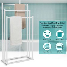 3 Tier Free Standing Towel Drying Rail Stand Unit Rack Storage Bathroom Stand UK