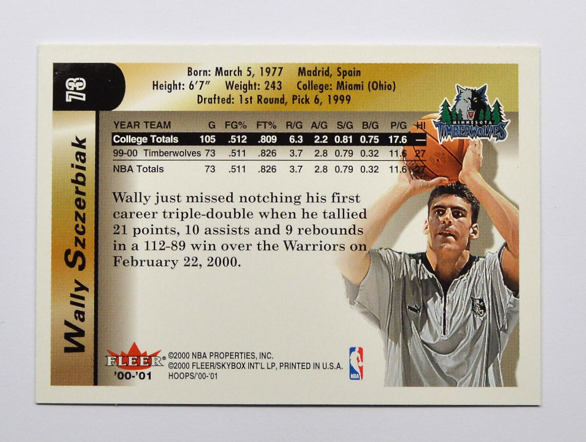 2000-01 Hoops Hot Prospects #73 Wally Szczerbiak | eBay 2000-01 Hoops Hot Prospects #73 Wally Szczerbiak | eBay