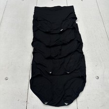 Black 5 Pack Ribbed High Waisted Seamless Underwear Womens Size XL/XXL NEW