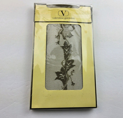 Vintage Valentino Garavani Lace Pattern Pantyhose Tights Japan Size M-L